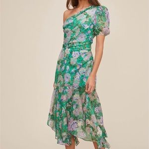 ASTR THE LABEL Santorini Green Floral Dress
